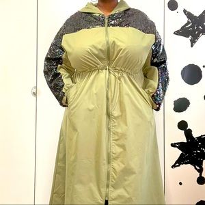 Shein Curve Parka Anorak Jacket with Sequin accents size 3X New